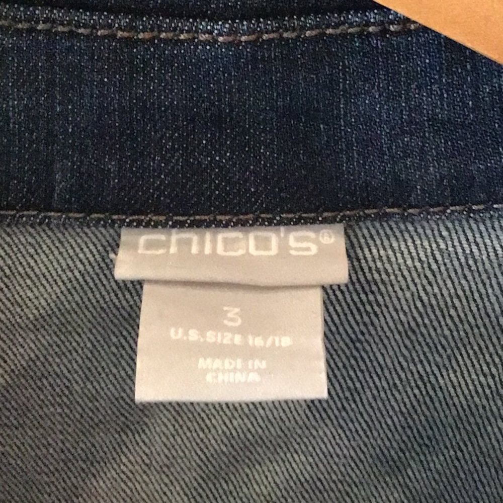 Chico’s Denim Jacket size 3 - Picture 2 of 7